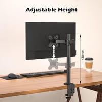 BONTEC Monitorkar Asztali Tartó 13-32" LCD/LED Képernyőkhöz, Ergonomikus Állítható Magasságú, Dönthető, Forgatható, 10kg Teherbírású, VESA 7 5