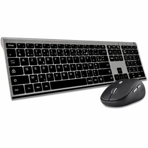 Bežični set tipkovnice i miša Bluestork Graphic Smart Dongle, crni, prodaje se bez USB sticka (stanje: vidi 2. sliku)
