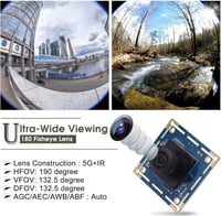 IMX179 CMOS 8MP USB Webkamera 180° Halászszem Objektívvel (Felújított) 3