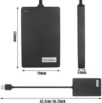 GINTOOYUN 2,5" HDD/SSD Külső Ház - USB 3.0 Szuper Gyors SATA III Merevlemez Tok Laptophoz és PC-hez, LED Kijelzővel, Fekete 4