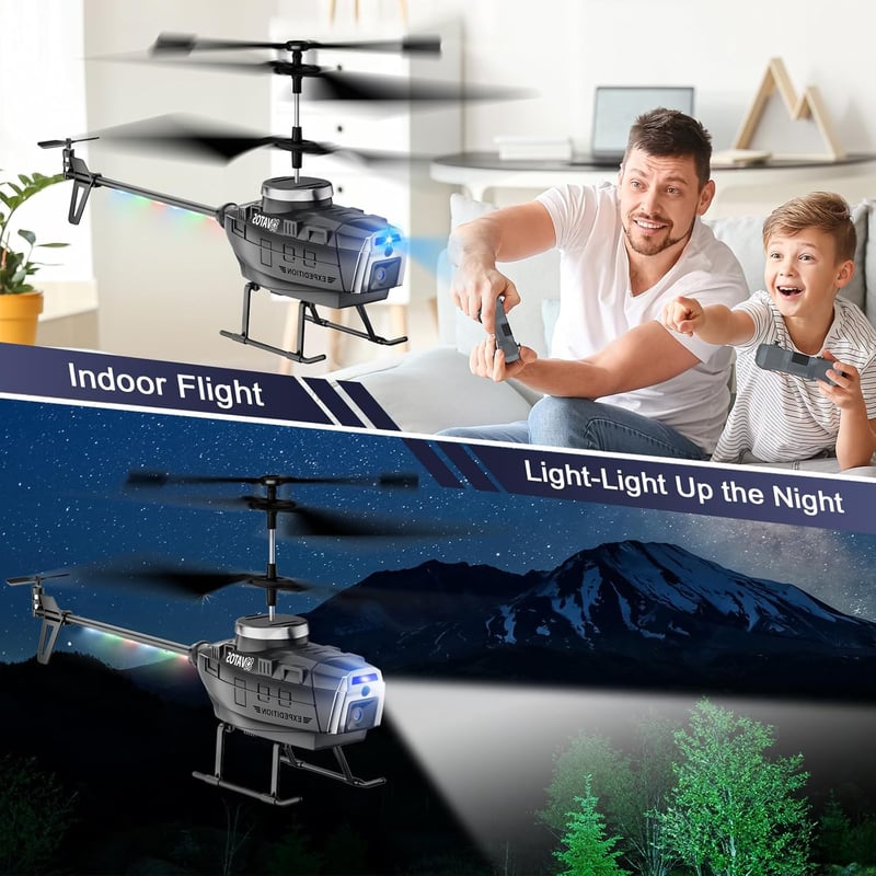 VATOS RC helikopter kamerával, akadályérzékelővel és LED-fényekkel - WiFi FPV élő videó
