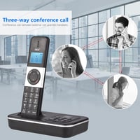 Bisofice D1002 Vezeték Nélküli Telefon 3 Kézibeszélővel - Üzenetrögzítő, Hívóazonosító, 1,6" LCD Kijelző, 16 Nyelv, Otthoni és Irodai Haszná 7