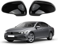 Car Visszapillantó Tükör Borítás - Volkswagen Passat B8 2016-2019 Kompatibilis Szénszálas ABS Műanyag Oldaltükör Burkolat Pár - Fekete 1