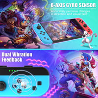 Bonacell vezeték nélküli kontroller Switch-hez - Kék-piros Joy-Con pár turbó funkcióval 5