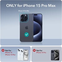 iPhone 15 Pro Max MagSafe-kompatibilis katonai védőtok rejtett állvánnyal - ESR Classic, fekete 2