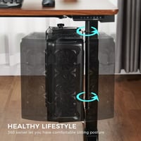 EUREKA ERGONOMIC Asztali PC Tartó - 360° Forgatható, Állítható Magasságú és Szélességű Számítógépház Tartó Asztal Alá, Fekete, 20kg Teherbír 8
