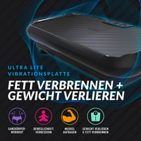 Bluefin Fitness UltraLite Vibrációs Tréner - Otthoni Edzőgép 200W Motorral, 99 Intenzitási Szint, LCD Kijelző, Kompakt Fekete Testformáló - A Ultra Slim 2