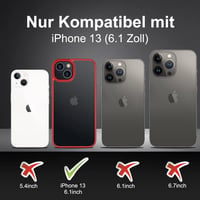 iPhone 13 Piros-Áttetsző Ütésálló Szilikon Védőtok 6