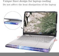Husă de protecție din piele cu model Galaxy Mint pentru Chromebook HP Elite C1030 și x360 13c de 13.5" 5
