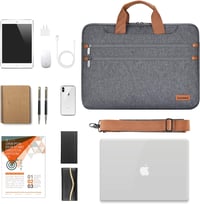 LONMEN 17,3" vízálló laptop táska fogantyúval és vállpánttal, Lenovo/Dell/HP/Acer/MSI/ASUS kompatibilis 6