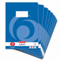 Herlitz x.book Iskolai Füzet A4, Lineatur 27, Vonalas Margóval, 16 lapos, 80 g/m², 10 db-os csomag 2