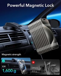 ESR HaloLock mágneses autós vezeték nélküli töltő iPhone 15/14/13/12 sorozathoz, fekete 4