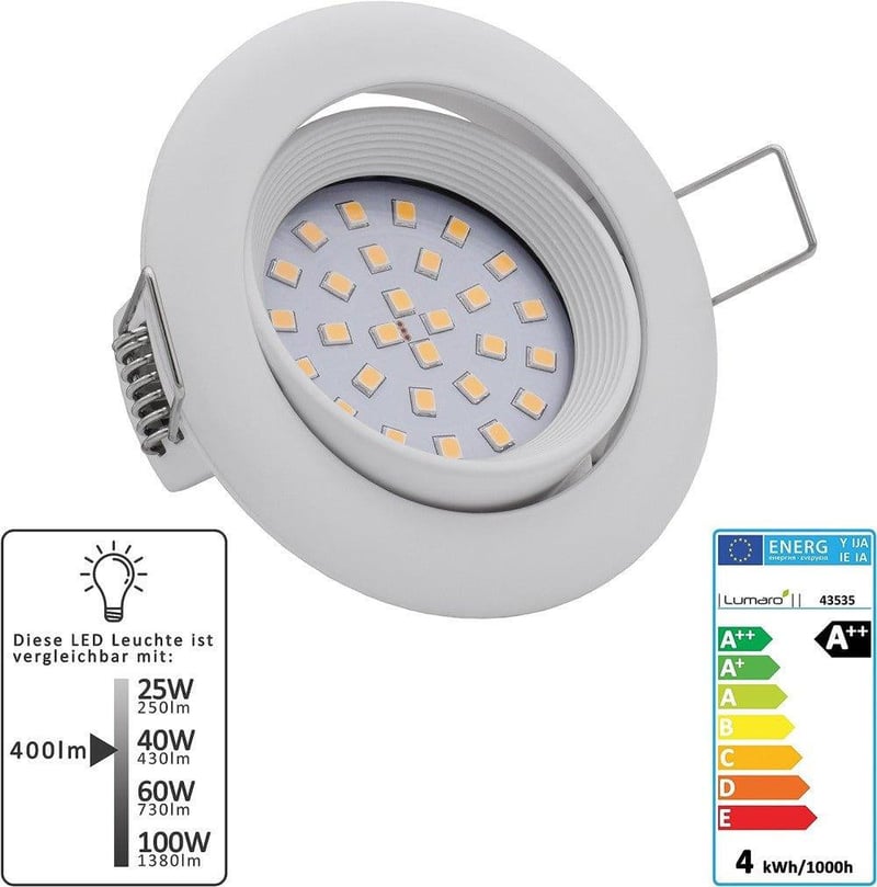 Philips 400lm LED süllyeszthető spotlámpa, 4W, energiatakarékos
