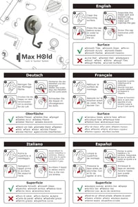 MaxHold Fúrás Nélküli WC-Papír Tartó - Tapadókorongos Vákuum Rendszer - Rozsdamentes Acél - 10 kg Teherbírás - Fürdőszobába és Konyhába 7