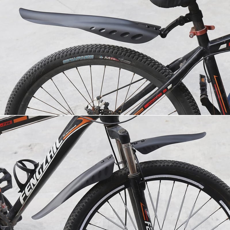 Univerzális Hejo kerékpár sárvédő szett, 24-29" MTB-hez, piros fényvisszaverőkkel