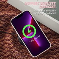 iPhone 13 Pro Max rózsaszín szilikon tok fehér szívecskékkel, ütésálló 5
