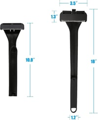 Összecsukható 45,5 cm-es férfi hátszőrtelenítő, nedves és száraz borotváláshoz 5