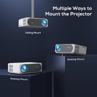 AKIYO O8 Full HD 1080P Projektor 20000 Lumen 5G WiFi Bluetooth 4K Támogatással, 300 Colos Kijelzővel és Porvédő Hálóval, TV Kompatibilis 7