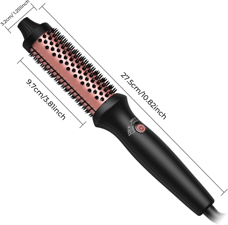 UKLISS 3 az 1-ben Hőformázó Kefe 32mm - Elektromos Hajformázó 160-230°C LCD Kijelzővel, Göndörítő és Egyenesítő Funkció, Könnyű Utazó Méret