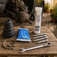 Kit mentenanță planetară: set burduf + spray lubrifiant 400g + 4 prelungitoare + cheie clichet 12mm 1