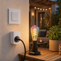 Okosfény birodalom: Matter RGB filament izzó + fogyasztásmérős konnektor + üvegpanel kapcsoló 1