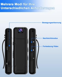 Bextgoo 1080P Mini Testkamera 32GB Kártyával - 10 Órás Üzemidő, 180° Forgatható Lencse, Mozgásérzékelés, Kompakt Kamera Utazáshoz, Kerékpáro 5