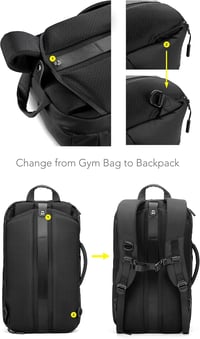 Fitgriff Fekete Sporttáska Rucksak Funkcióval - Cipő- és Laptoptartóval (25L) 5
