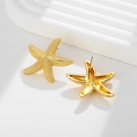 GUIZIYAO Arany Tengeri Csillag Fülbevaló Nőknek - Vintage Stílusú Strandékszer, Elegáns Bedugós Aranyozott Fülbevaló Lányoknak 5