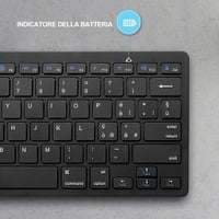 FOGARI Vezeték Nélküli Bluetooth Billentyűzet - Ultravékony, Hordozható, Kompatibilis iPad, Android, Windows, MacOS Eszközökkel, Fekete 6