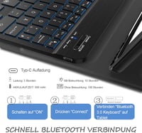 Lenovo Tab P11 (2. gen) 11,5" QWERTZ billentyűzetes tok, 7 színű háttérvilágítással, fekete 4