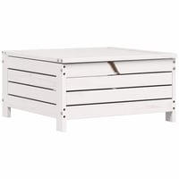 vidaXL tömör fenyőfa kerti lábtartó - fehér - 62x63,5x32 cm — hibás, alkatrésznek: törött elem (állapot: lásd a 2. képet) 1