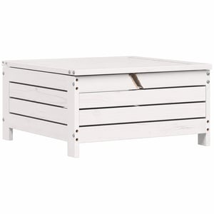 Suport pentru picioare de grădină vidaXL din lemn masiv de pin, alb, 62x63,5x32 cm — defect — defect, pentru piese: element rupt (stare: vezi imaginea a 2-a)