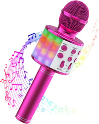 Wowstar LED-es Bluetooth Karaoke Mikrofon Hangszóróval - Lila 1