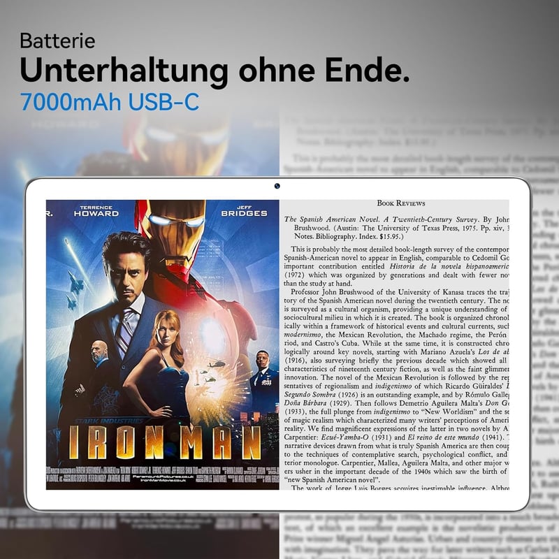 KADYBE 2024 legújabb 5G Android 12 tablet, 10" FHD, 128GB, billentyűzettel, ezüst