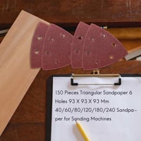 Coairrwy 150db háromszög csiszolópapír, 6 lyukú, 93mm, 6 szemcseméret 5