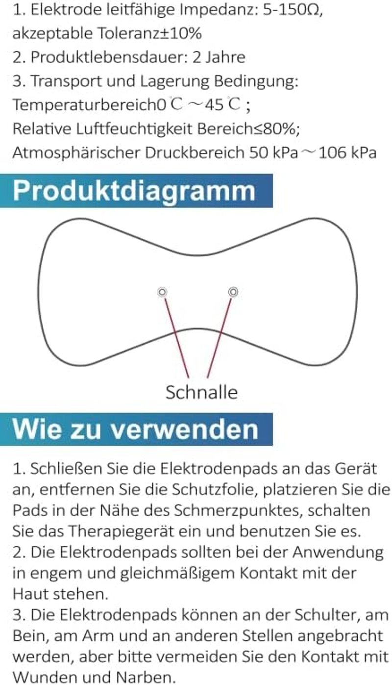 Comfytemp vezeték nélküli TENS elektróda tapasz, 4 db, 12x6 cm, újrahasználható
