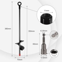 Trampolin földhorgony készlet - 8 db spirálfúrós rögzítő, 38 cm-es, sátrakhoz és hintákhoz is 2