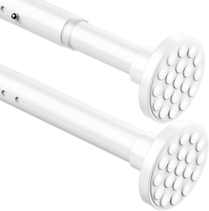 Aiitomg Teleszkópos Zuhanyfüggöny Rúd 69-90 cm, Fehér, Fúrás Nélkül