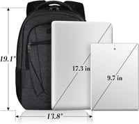BIKROD Férfi Hátizsák 17,3" Laptoptartóval - Vízálló Iskolatáska Tiniknek USB Töltőporttal, Nagy Kapacitású Utazó Hátizsák Lopásgátló Zsebbe 7
