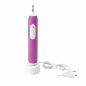 Periuță de dinți electrică Oral-B Pro Junior pentru copii, culoare mov, utilizată, fără capăt de periuță (stare: vezi poza a 2-a)