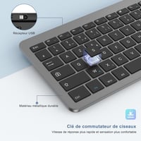 Seenda Vezeték Nélküli Billentyűzet és Egér Szett - Újratölthető, Ultravékony, Csendes, Szilikon Védővel - PC/Laptop/Smart TV - AZERTY 6