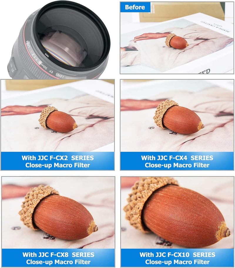 JJC 77mm-es makrószűrő készlet (+2,4,8,10) Sony A6600 A6500 A6400 A7C és 24-105mm objektívekhez