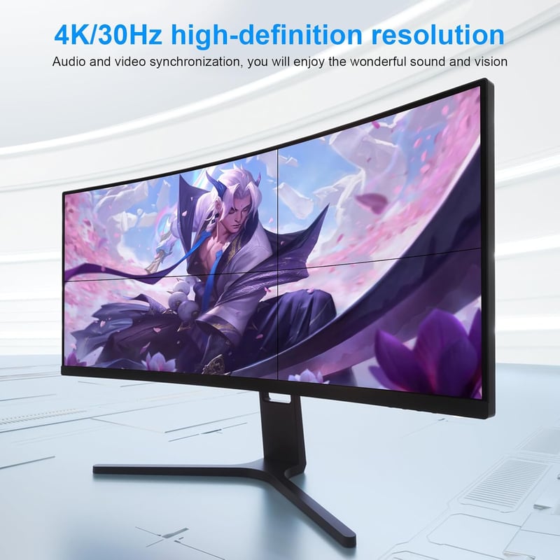 4K HDMI Videófal Vezérlő 2x2 - 8 Megjelenítési Mód, Távirányítóval