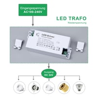 REYLAX LED Transzformátor 24V 60W - Kompakt LED Tápegység 2,5A, 230V-24V Átalakító, Állandó Feszültségű Meghajtó Lámpákhoz, Szalagokhoz 4