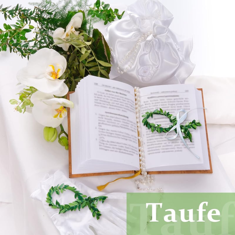 BBTO 10 db-os Hal Alakú Elsőáldozási Dekoráció Szett - Fiúknak és Lányoknak, Rattán Levelekkel, Szalaggal, Asztali Díszítéshez, Keresztelőre