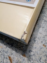 walther design Fun FA-208-H fotóalbum krémszínű 30x30 cm cover-kivágással – — szakadt alsó hátsó sarok (állapot: lásd a 2. képet) 2