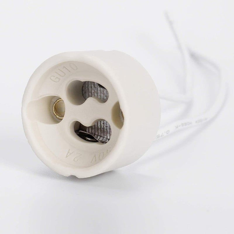 GU10 Kerámia Foglalat Szett - Hőálló 600°C, 10 db DiCUNO