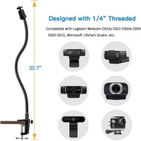 Logitech webkamerákhoz 27"-os állítható flexibilis asztali állvány (C920, C922, C930e) 4