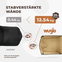 Prémium vízálló kutyaülés autóba, megerősített falakkal - Beige 3