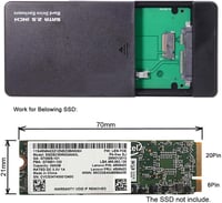 ThinkPad X1 Carbon SSD külső ház - USB-C csatlakozós SATA merevlemez adapter 8